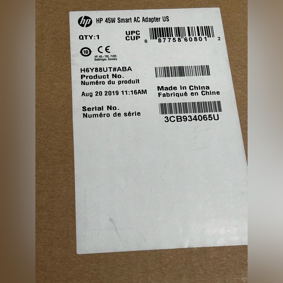 GENUINE HP 45W H6Y88UT#ABA BLUE TIP Smart AC Laptop Chromebook Power Supply - Picture 4 of 4